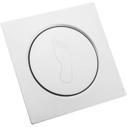 Drenaggio con tappo a pulsazione 12x12cm in acciaio inossidabile lucido
