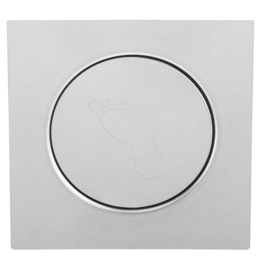 Drenaggio con tappo a pulsazione 12x12cm in acciaio inossidabile lucido