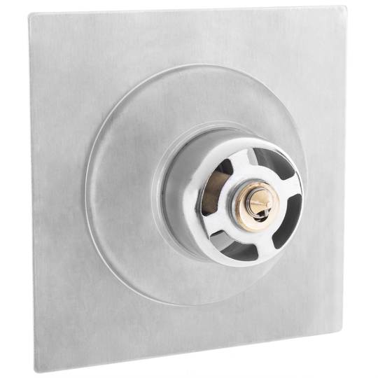 Drenaggio con tappo a pulsazione 12x12cm in acciaio inossidabile lucido