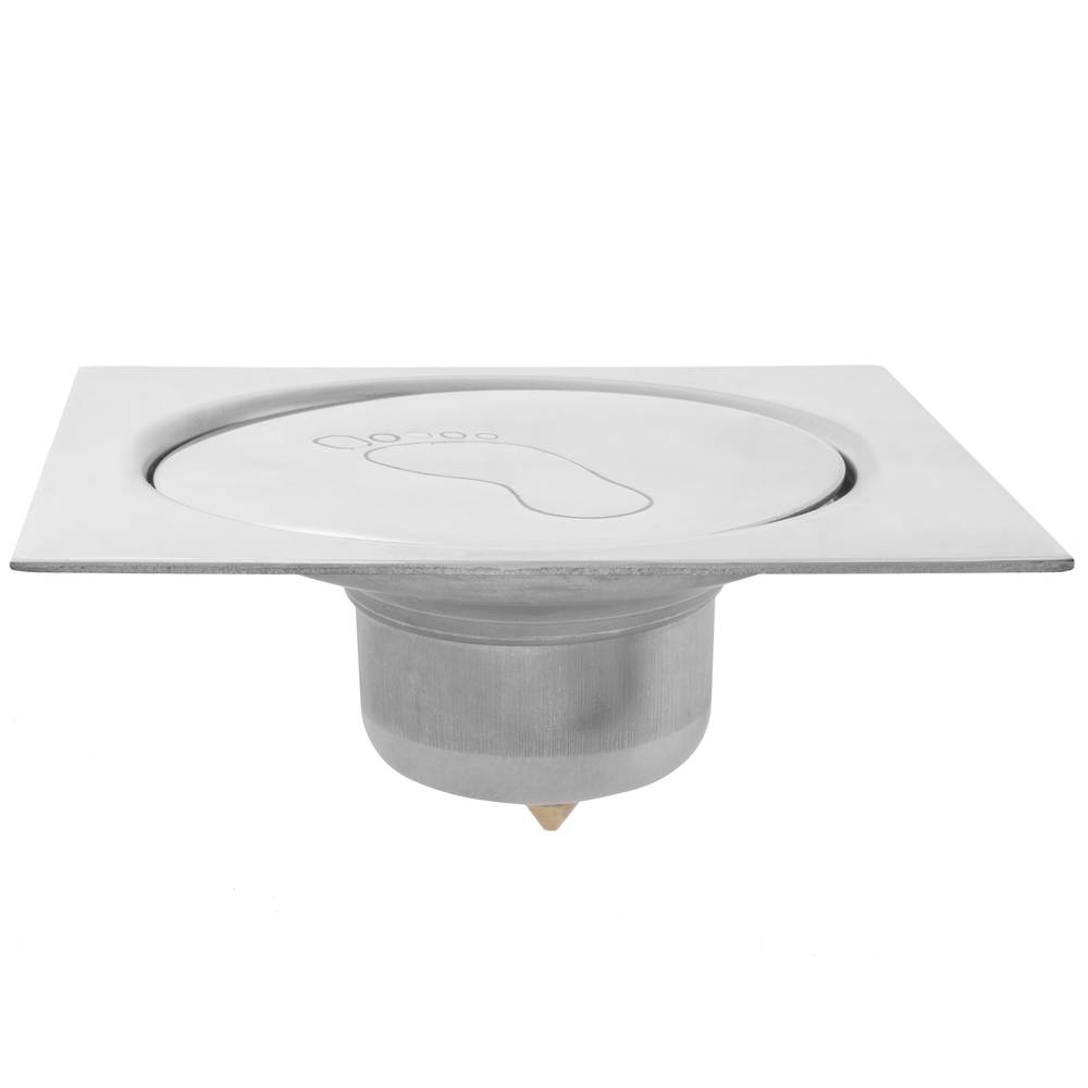 Drenaggio con tappo a pulsazione 12x12cm in acciaio inossidabile lucido