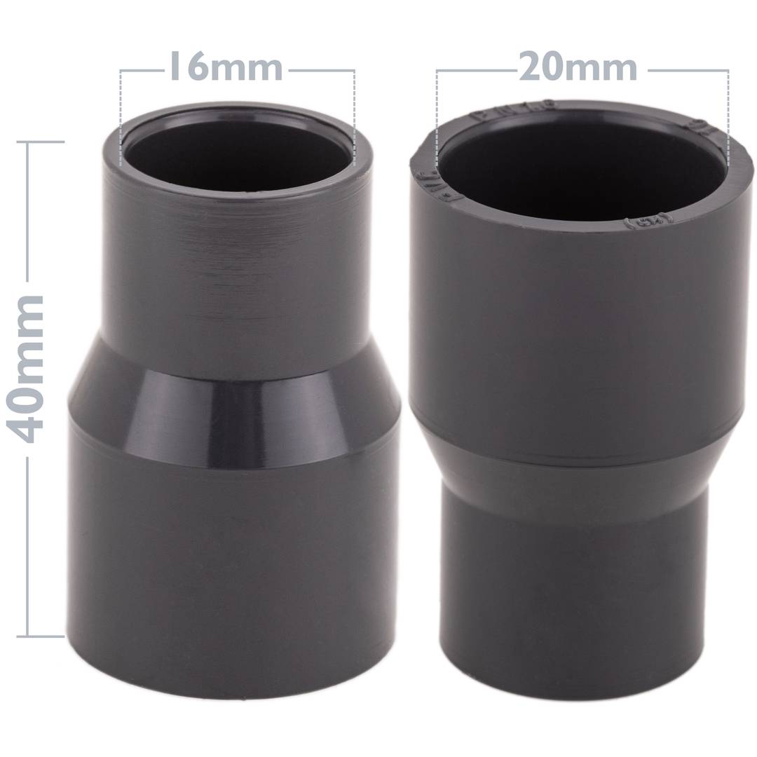 Riduzione - Prolunga PVC Conica Ø16-20x20-25mm