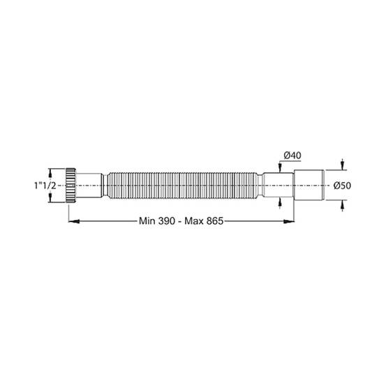 Flexible and extensible drain pipe 1