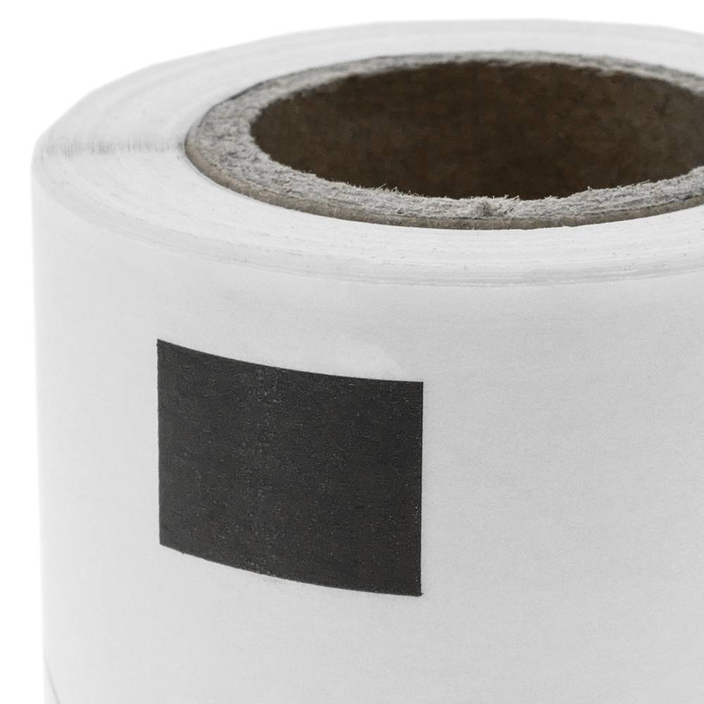 Rotlle bobina de 100 etiquetes adhesives compatibles amb Brother DK-11207 58mm per CD/DVD 10-pack