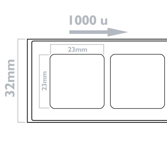 Thermal roll label with 1000 labels compatible Brother DK-11221 23x23mm 10-pack