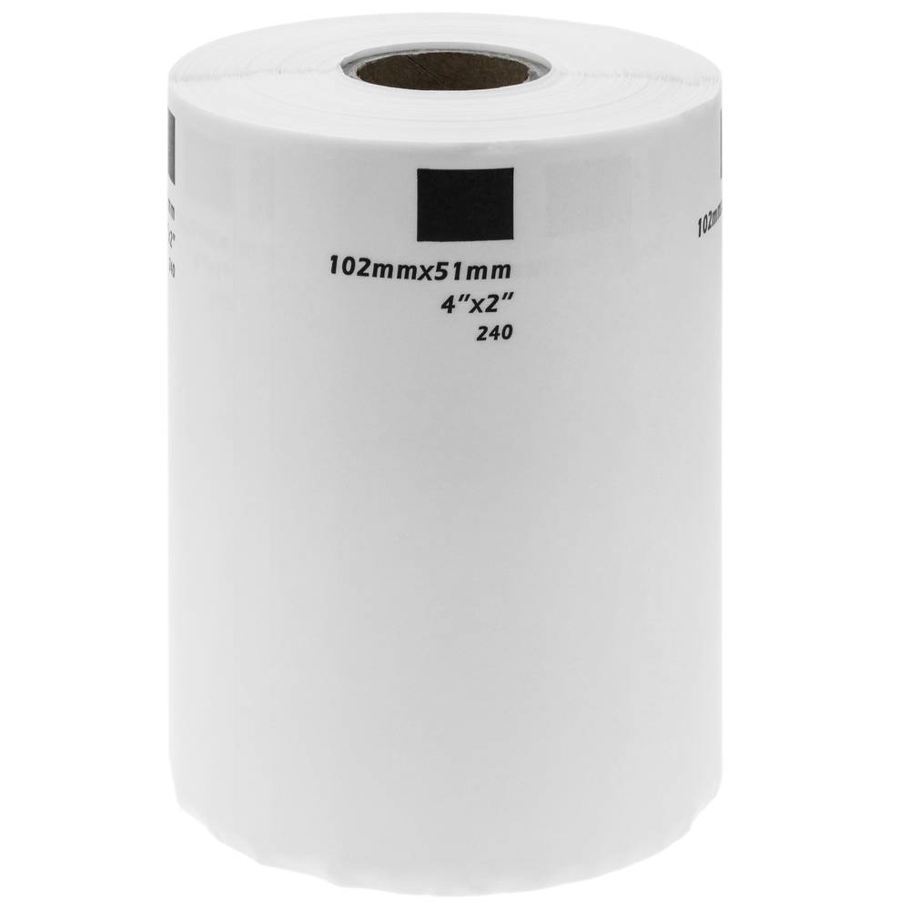Rotlle bobina de 600 etiquetes adhesives compatibles amb Brother DK-11240 102x51mm 10-pack