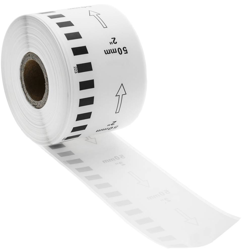 Rotlle bobina de etiquetes adhesives compatibles amb Brother DK-22223 ample 50mm lon. 30.48m 10-pack