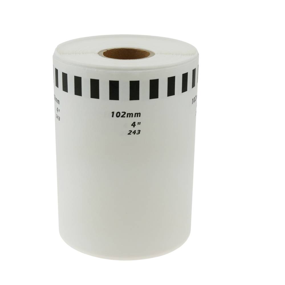 Rouleaux bobine étiquettes continues compatible Brother DK-22243 DK-2243 102mm 10-pack