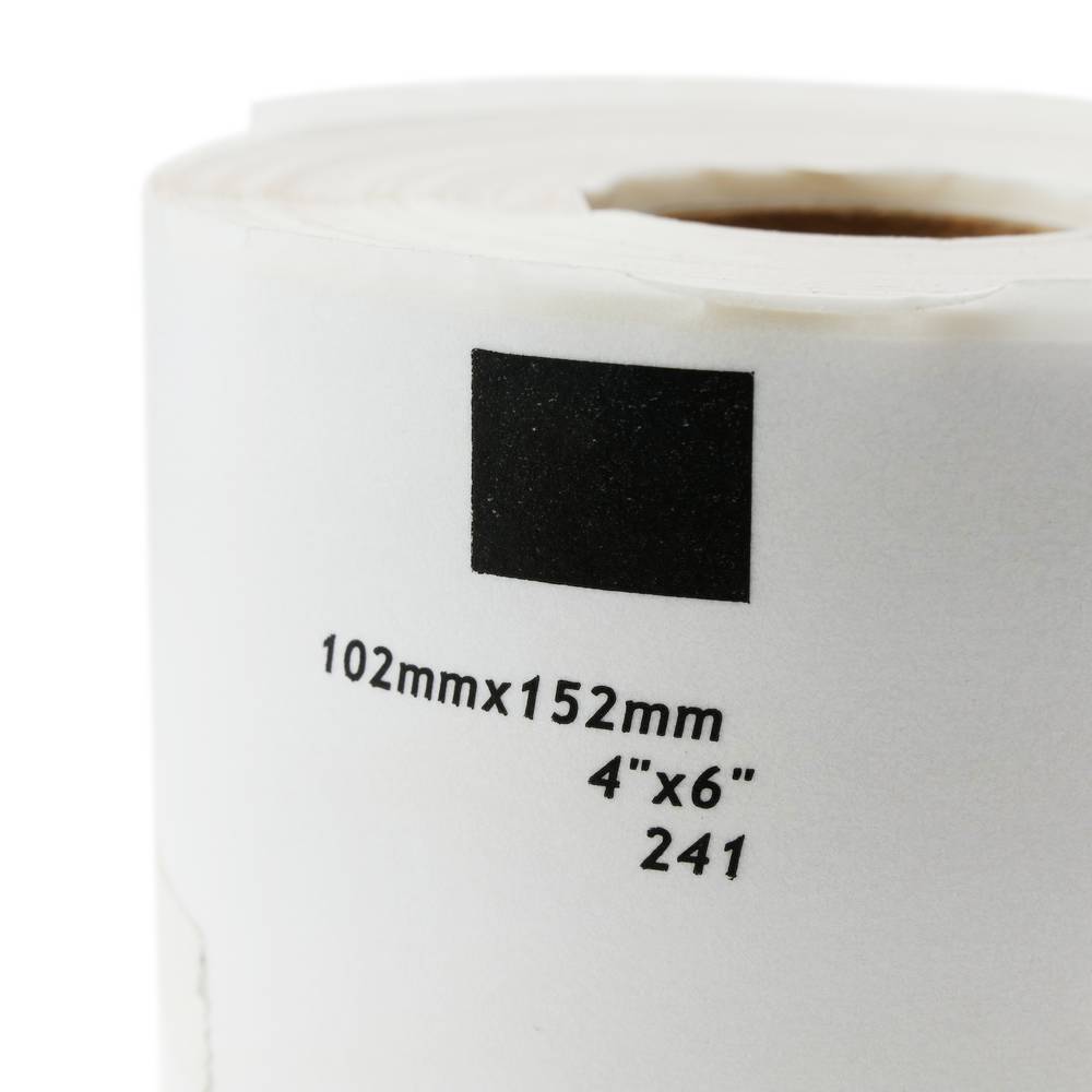 Rotlle bobina de 200 etiquetes adhesives compatibles amb Brother DK-11241 DK-1241 102x152mm 10-pack