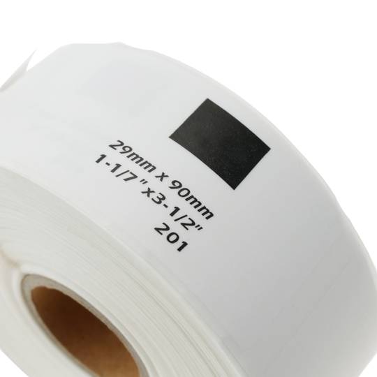 Rol van 400 zelfklevende etiketten compatibel met Brother DK-11201 DK-1201 29x90mm 10-pack