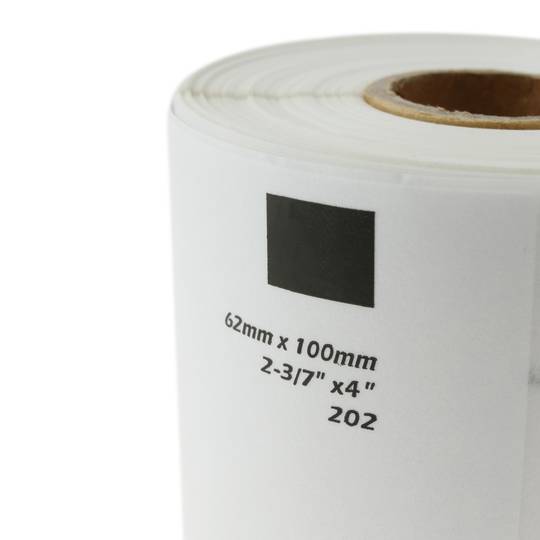 Rotlle bobina de 300 etiquetes adhesives compatibles amb Brother DK-11202 DK-1202 62x100mm 10-pack