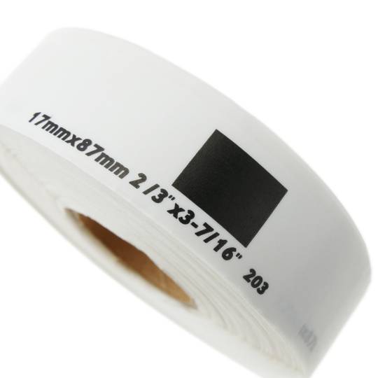 Rotlle bobina de 300 etiquetes adhesives compatibles amb Brother DK-11203 DK-1203 17x87mm 8-pack