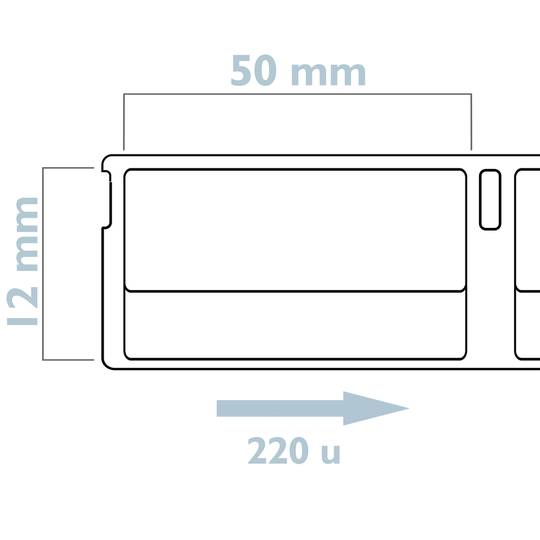 Thermal roll label with 220 labels compatible Dymo S0722460 and 99017 50x12mm