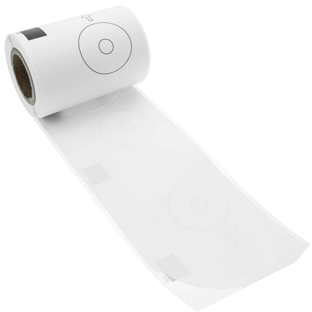 Thermal roll label with 100 labels compatible Brother DK-11207 58mm for CD/DVD