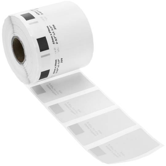Rol van 800 zelfklevende etiketten compatibel met Brother DK-11209 29x62mm