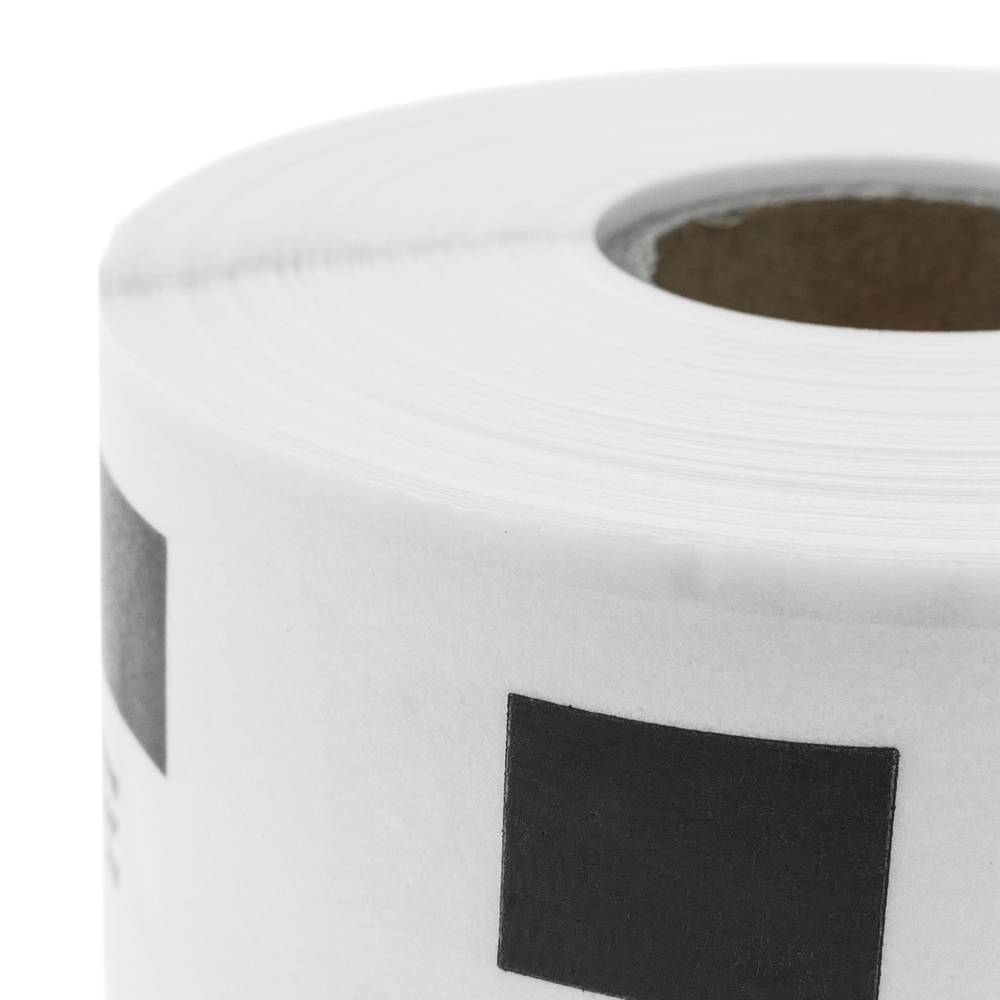 Rol van 1000 zelfklevende etiketten compatibel met Brother DK-11218 24 mm rond
