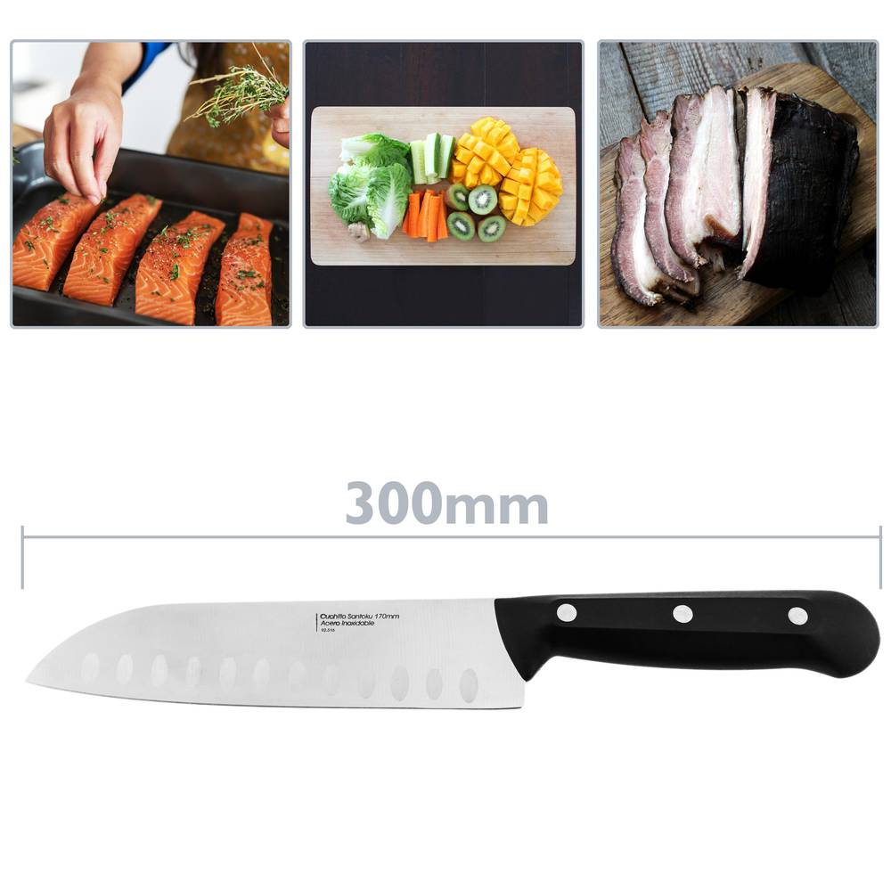 Santoku keukenmes in roestvrij staal 170 mm