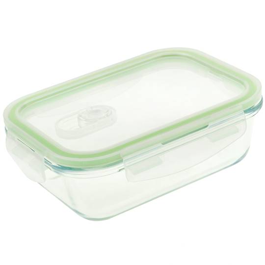 Recipiente para alimentos de vidro hermético com válvula ativa de 400 ml