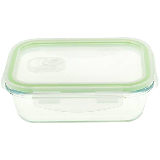 Hermetic compartment glass food container with active valve 600 ml ...