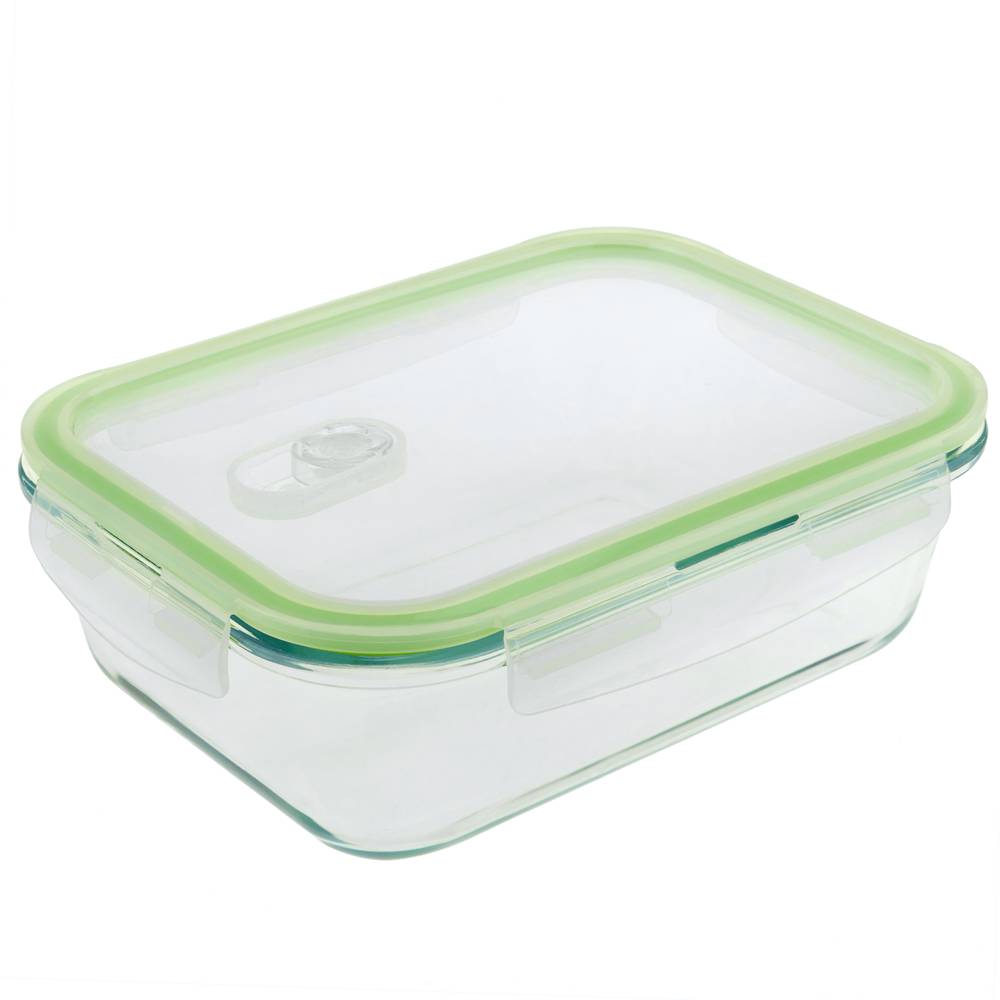 Airtight Glass Food Container With Active Valve 1000 Ml Cablematic
