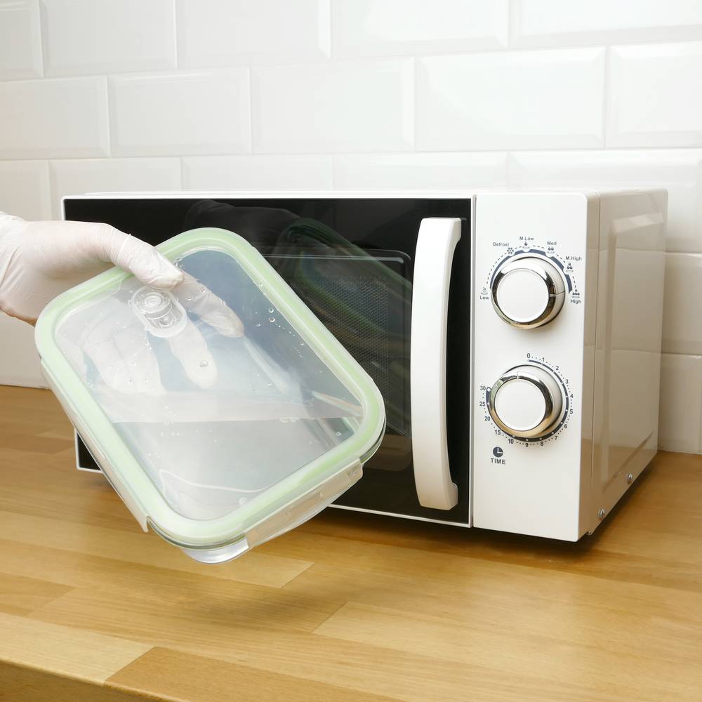 Hermetische glazen voedselcontainer met actieve klep 500 ml