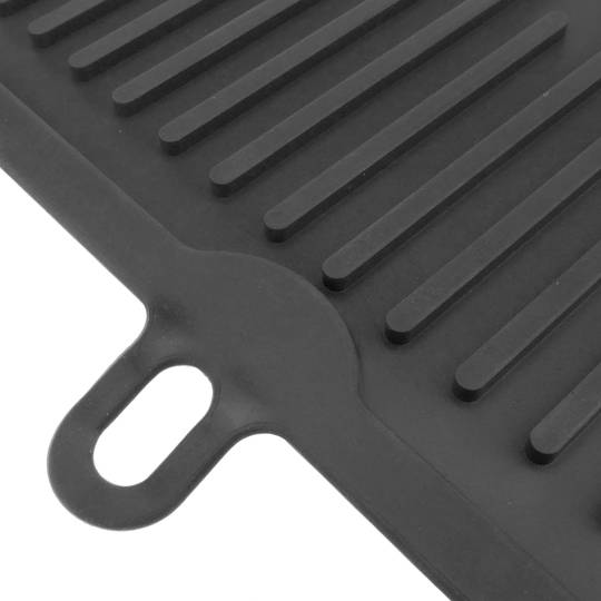 Esteira escorredora de pratos de silicone 446x203 mm preta