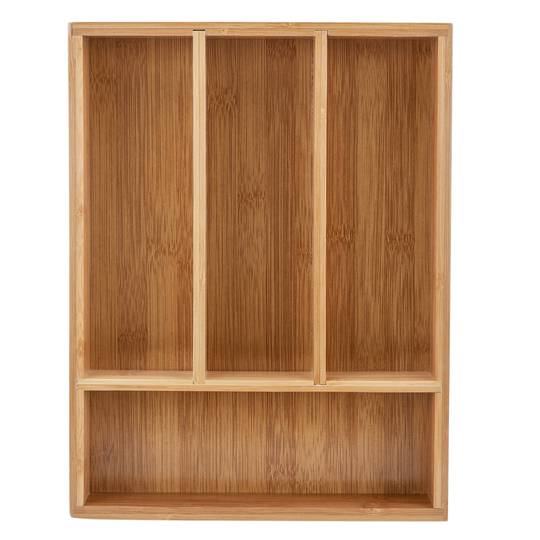 Bandeja de bambú para cubiertos