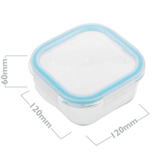 Hermetic compartment glass food container 330 ml - Cablematic