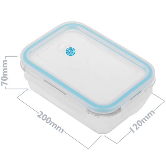 800 ml actieve klep luchtdichte glazen voedselcontainer