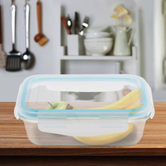 Contenitore per alimenti rettangolare da 1730 ml in vetro con chiusura ermetica