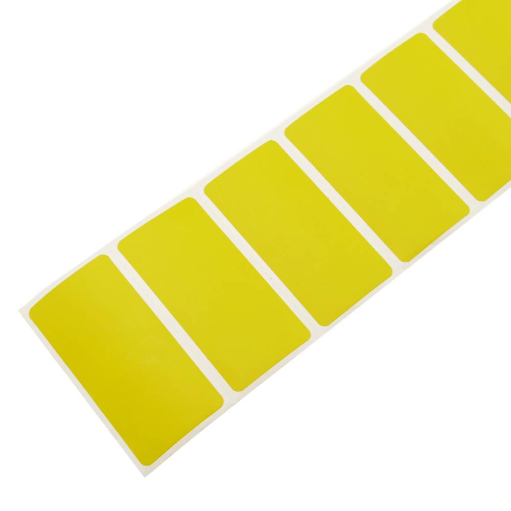 Rotlle bobina de 1100 etiquetes Adhesives per Impressora tèrmica directa 50.8x25.4mm groc 50 unitats