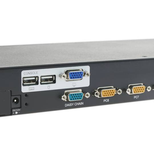 Conmutador KVM USB y PS2 de 8 puertos 1U