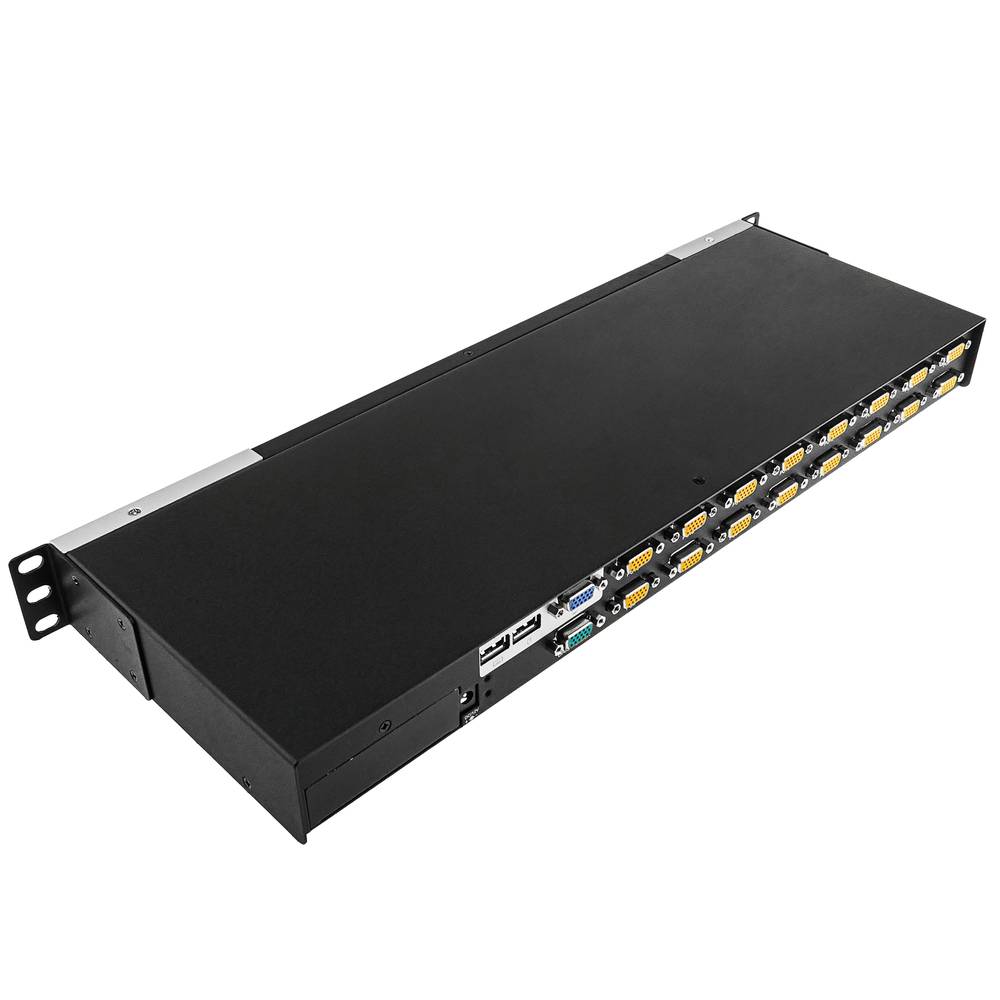 Commutateur KVM USB et PS2 à 16 ports pour rack 1U
