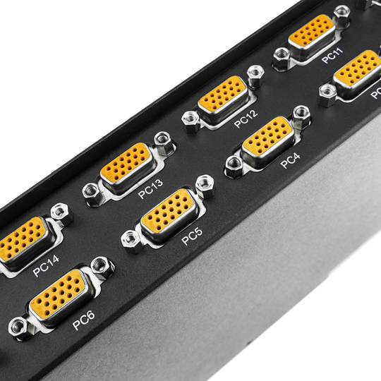 Commutateur KVM USB et PS2 à 16 ports pour rack 1U