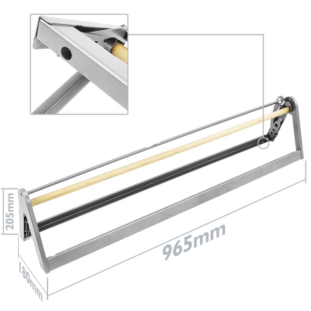 Porte-rouleau de comptoir. Distributeur de papier d'emballage en bobines jusqu'à 92 cm