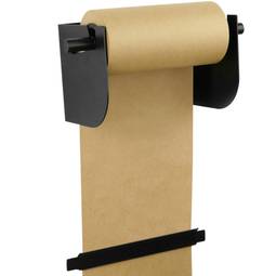  Paper Roll Dispenser and Cutter - Long 24 Roll Paper Holder -  Great Butcher Paper Dispenser, Wrapping Paper Cutter, Craft Paper Holder or  Vinyl Roll Holder - Wall Mountable : Office Products
