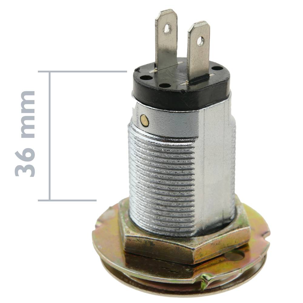 Cam lock 37mm x M18 with flat key with switch