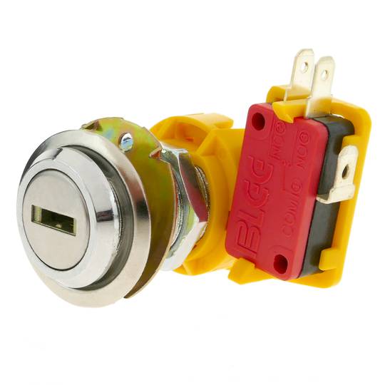 Fecho eletrônico de 27 mm x M18 Bloqueio com chave plana