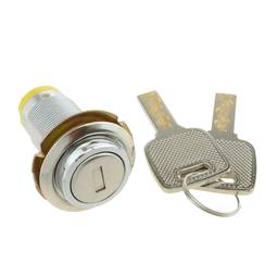 Cam lock 37mm x M18 with flat key with switch