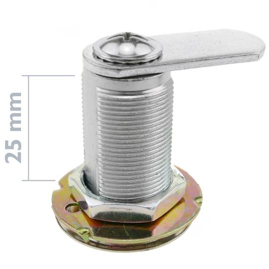 Cerradura de leva plana de 27mm x M18 con llave plana cuadrada