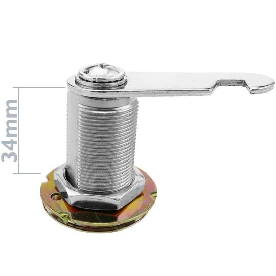 Cerradura de leva de 37mm x M18 con llave plana
