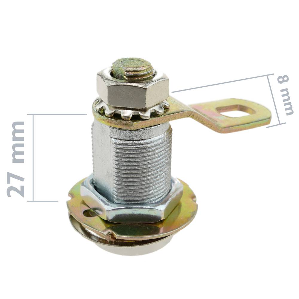 Serratura blocco cam di sicurezza 27mm x M18 con chiave piatto