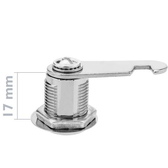 Cerradura de leva de 16mm x M18 con llave plana