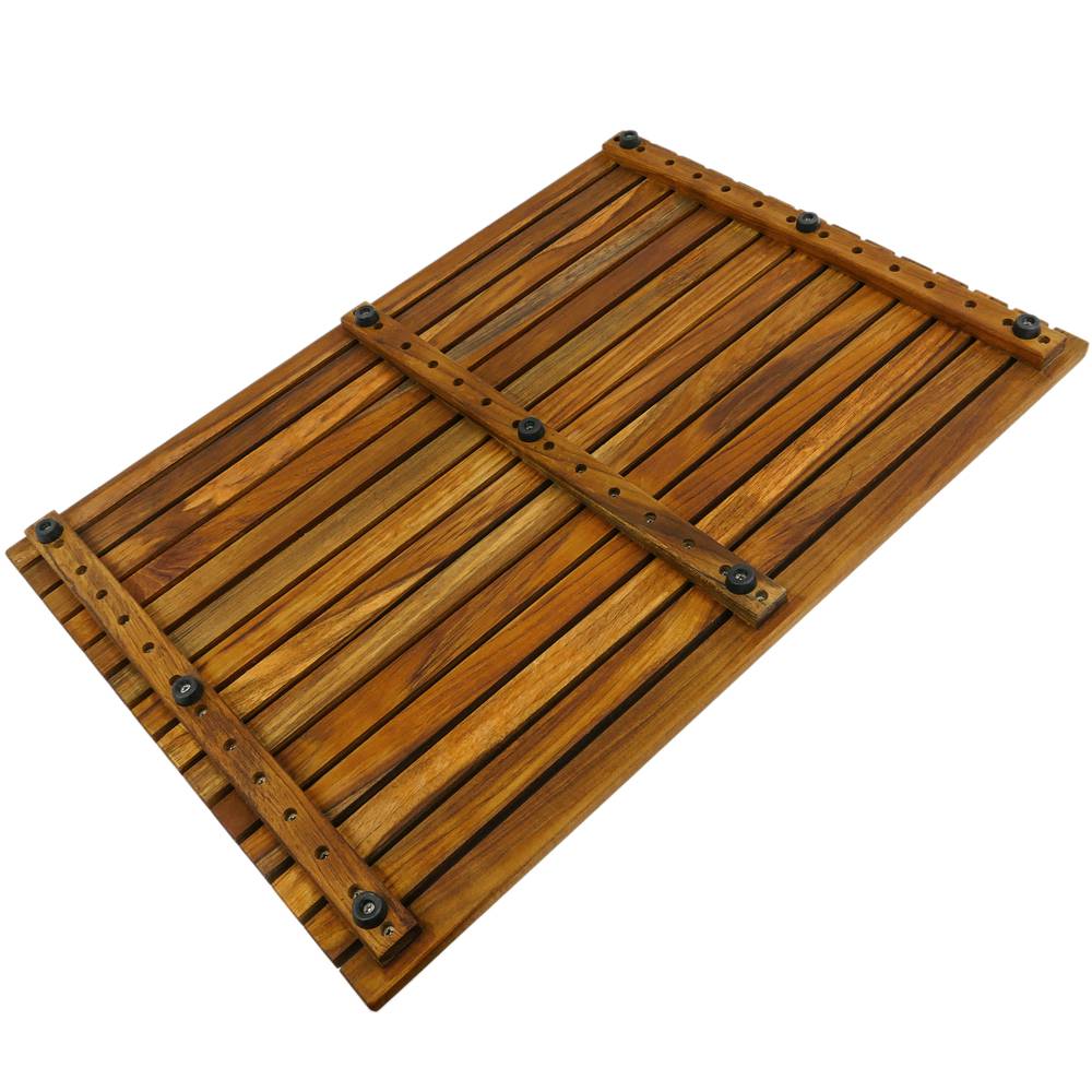 Tarima de madera compuesta gris para cabina rectangular - Dimensiones 108.5  x 75 x 3.2 cm
