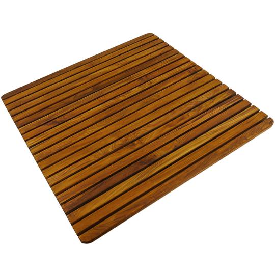 Tarima ideal para ducha y baño de diseño rectangular de 60 x 45 cm de  madera teca certificada - Hydrabazaar