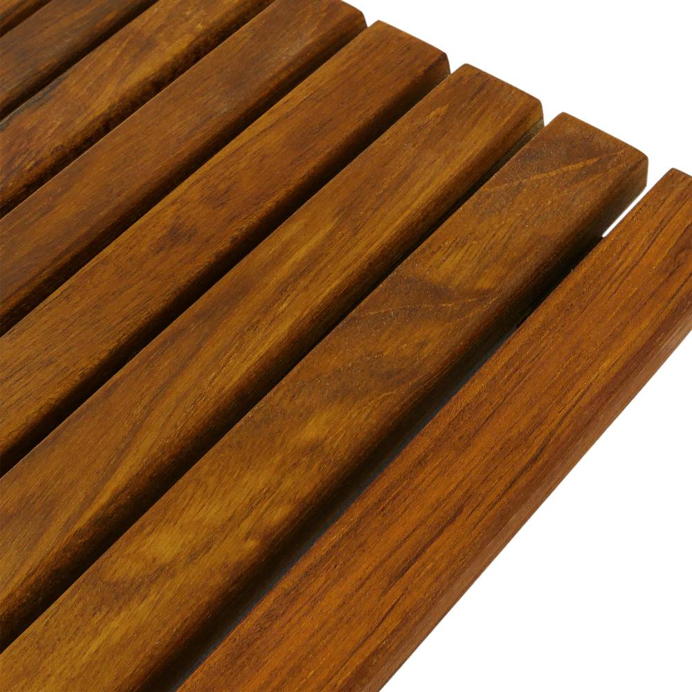 profiel Strikt metro Shower mat 80 x 50 cm rectangular. Certified teak wooden platform -  Cablematic