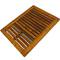 Tábua de banheiro rectangular 60 x 45 cm em madeira de teca certificada