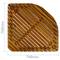 Doucheplatform en vierkant bad 76 x 76 cm van gecertificeerd teakhout