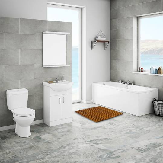 Tarima ideal para ducha y baño de diseño cuadrado enrollable de 50