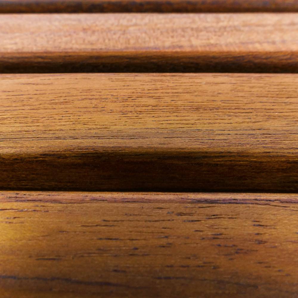 Tarima per a dutxa i bany quadrada i enrotllable 50 x 50 cm de fusta de teca certificada