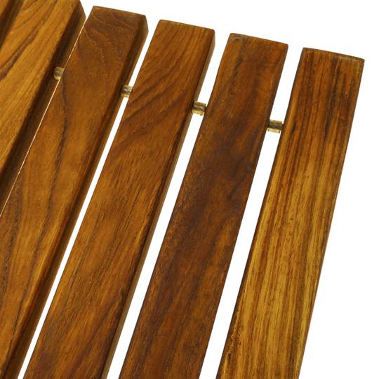 Tábua de banheiro retangular e enrolada 60 x 40 cm em madeira de teca certificada
